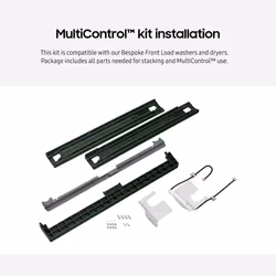 SAMSUNG Bespoke Front Load Washer Dryer Stacking and MultiControl Combo Kit  Includes Gap Cover to Fill Space Between Laundry Ma