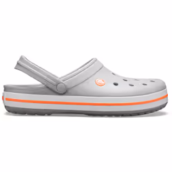 Crocs Crocband, Clogs, Unisex, Adult, Grey, Orange, White, 36 - 37, 38-39