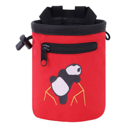 AMC Rock Climbing Panda Design Chalk Bag with Adjustable Belt  Red