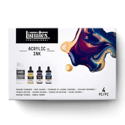 Liquitex Professional Acrylic Ink  1-oz (30ml)  Pouring Technique  Deep Colors  Set of 4