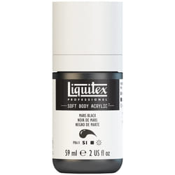 Liquitex Professional Soft Body Acrylic Paint  59ml (2-oz) Bottle  Mars Black