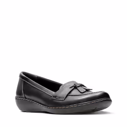 Clarks womens Ashland Bubble Slip On Loafer  Black  8.5 Narrow US