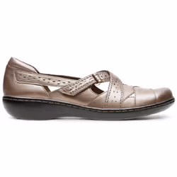 Clarks Women's Ashland Spin Q Slip-On Loafer  Pewter  10