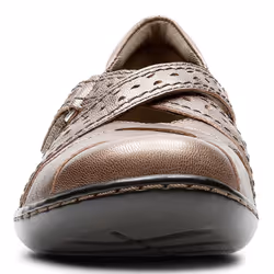 Clarks Women's Ashland Spin Q Slip-On Loafer  Pewter  10
