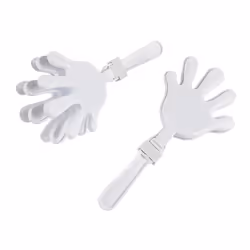 Fun Express White Plastic Hand Clappers - 12 Pieces - Great Noisemaker