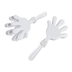 Fun Express White Plastic Hand Clappers - 12 Pieces - Great Noisemaker