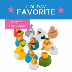 Nativity Rubber Duckies for Christmas - Set of 12 - Holiday Decor Toys and Stocking Stuffers for Kids