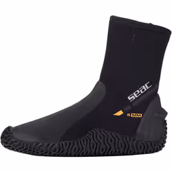 Seac Basic HD 5mm Neoprene Scuba Boots with Side Zipper  X-Large  Blac