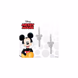 Disney Jewelry for Women Mickey or Minnie Mouse Sterling Silver Cubic Zirconia Hoop Earrings