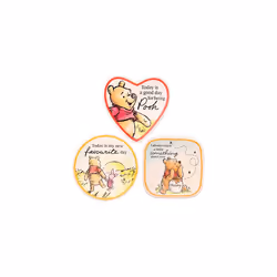 Winnie the Pooh 3pc Multicoloured Ceramic Gift Mini Trinket Tray set VC700383L