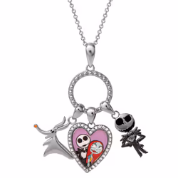 Disney The Nightmare Before Christmas Women's Necklace - Jack and Sall