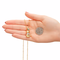 Disney Winnie the Pooh Pendant Necklace Paper Clip Chain 18-Inch - Flash Plated Necklace with Butterfly and Pooh Pendant - Winnie the Pooh Jewelry