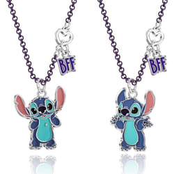 Disney Girls Stitch BFF Necklace Set of 2 Official License  Best Friends Necklaces with BFF Charm and Stitch Pendant