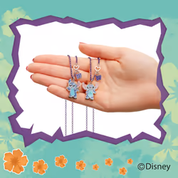Disney Girls Stitch BFF Necklace Set of 2 Official License  Best Friends Necklaces with BFF Charm and Stitch Pendant