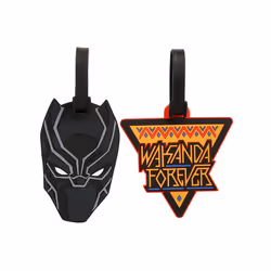 Marvel Black Panther Black and Yellow 2 Piece Luggage Tag Set