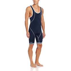 ASICS Men's Snap Down Wrestling Singlet (Navy/White)  X-Large