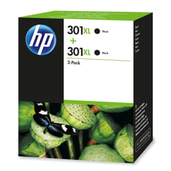 HP 301XL 2-pack High Yield Black Original Ink Cartridges