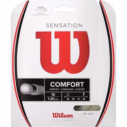 Wilson Sporting Goods Co. Sensation 16, Tennis, 12.2 m, 1.3 mm, Nylon, White, Cardboard bag with hanging hole