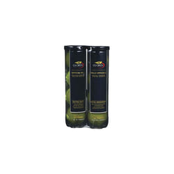UnisexAdult Tennis Balls US Open 2 Cans with 4 Balls Each for Hard Surfaces Yellow 8 Balls