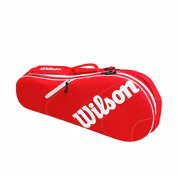 Wilson Advantage Team Triple Tennis Racket Bag - Red/White Holds up to 3 Rackets