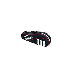 Wilson Advantage III Triple Tennis Racket Bag - Black/White/Red  Holds up to 3 Rackets