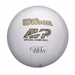 WILSON Cast Away Mini Volleyball - White  Durable 18-Panel Synthetic Material Cover  Ideal Size for Display