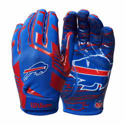 WILSON NFL Stretch Fit Football gloves - Buffalo- Adult (WTF9326BF)