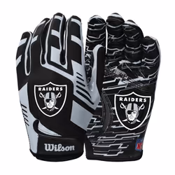 Wilson NFL Stretch Fit Football Gloves - Adult Las Vegas Raiders