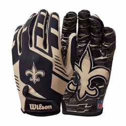 Wilson NFL Stretch Fit Football Gloves - Adult  New Orleans Saints