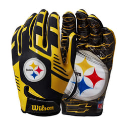 Wilson NFL Stretch Fit Football Gloves - Adult  Pittsburgh Steelers