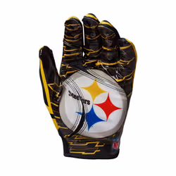 Wilson NFL Stretch Fit Football Gloves - Adult  Pittsburgh Steelers