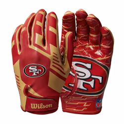 WILSON NFL Stretch Fit Football gloves - San Francisco- Adult WTF9326
