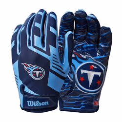 Wilson NFL Stretch Fit Football Gloves - Adult Tennessee Titans