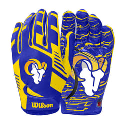Wilson NFL Stretch Fit Football Gloves - Adult  Los Angeles Rams