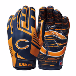 Wilson NFL Stretch Fit Football Gloves - Youth Chicago Bears