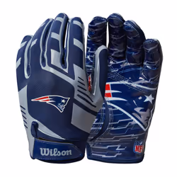 Wilson NFL Stretch Fit Football Gloves - Youth New England Patriots