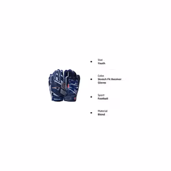 Wilson NFL Stretch Fit Football Gloves - Youth  New England Patriots