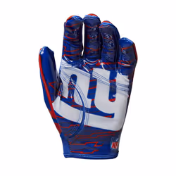Wilson NFL Stretch Fit Football Gloves - Youth  New York Giants