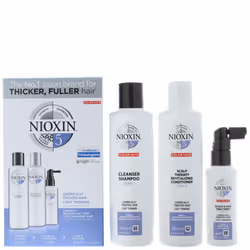 Nioxin 5 Trial Kit System Chemically Treated Hair Light Thinning Haircare Set Gift Set : Shampoo 150ml - Conditioner 150ml - ...