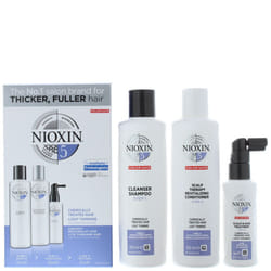 Nioxin 5 Trial Kit System Chemically Treated Hair Light Thinning Haircare Set Gift Set : Shampoo 150ml - Conditioner 150ml - Treatment 50ml For Unisex