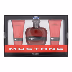 Mustang Red Gift Set 100ml EDT Spray + 100ml Aftershave Balm - 100ml Hair And Body Wash