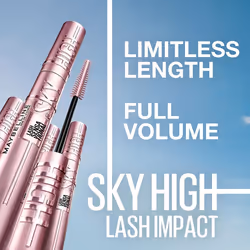 Maybelline New York Lash Sensational Sky High Mascara, Washable Flake-Free Formula Infused with Bamboo Extract Fibres, 7 ml, Shade: 01, Black