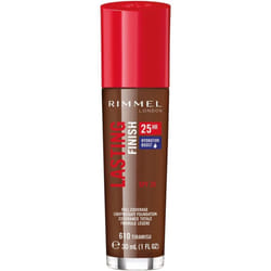 Rimmel London Lasting Finish 25 Hour Foundation, Full Coverage Formula with SPF 20, 200 Soft Beige, 30ml - 610 Tiramisu, Single