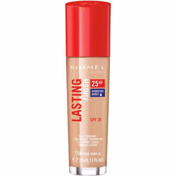 Rimmel London Lasting Finish 25 Hour Foundation, Full Coverage Formula with SPF 20, 200 Soft Beige, 30ml - 700 Ebony, Single