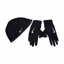 Nike Women's Run Thermal HAT and Glove Set XS/S Black/Anthracite/Silve