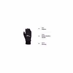 Nike Mens Sphere 3.0 Running Gloves Black | Black | Silver Small