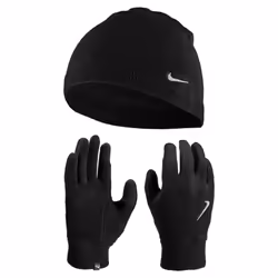 Nike Mens Fleece Hat And Glove Set - S/M, Black