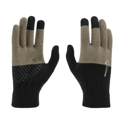 Nike Swoosh Knit Grip Gloves 2.0 Graphic Black Khaki Coconut Milk - LX