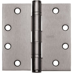 Stanley Security FBB179426D 4"""" x 4"""" Steel Full Mortise Ball Bearing Standard Weight Square Corner Hinge # 068261 Satin Chrome Finish