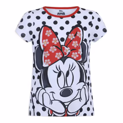 Disney Little Girls' 3 Pack Minnie Mouse T-Shirts  White  3T